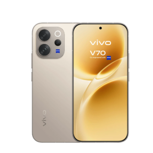 Vivo V70 altın ön ve arka görünüm