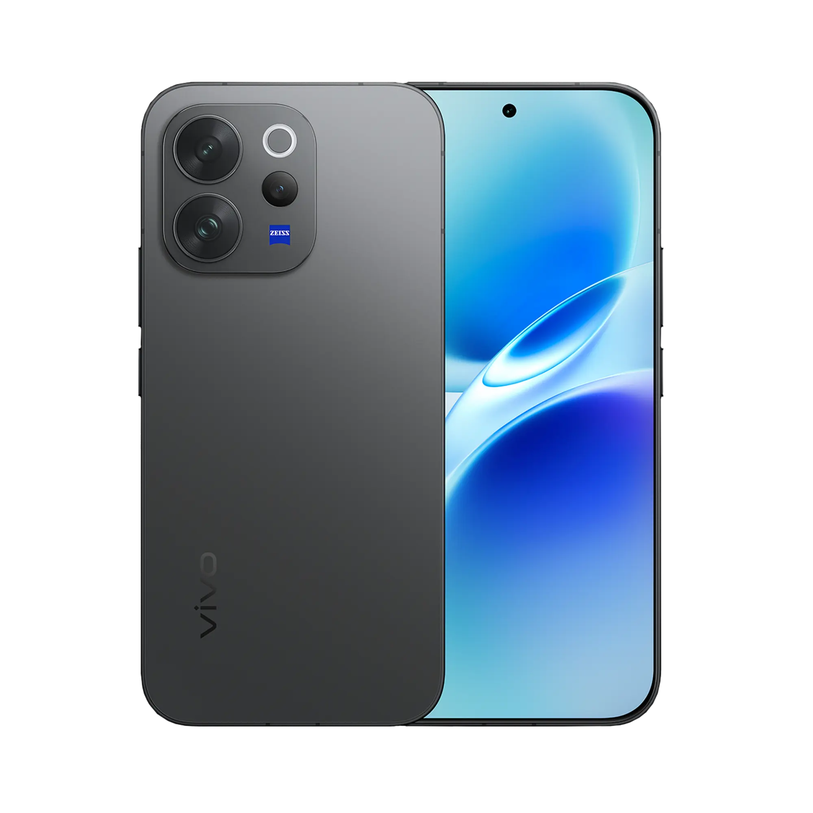 Vivo V70 siyah ön ve arka alternatif görünüm