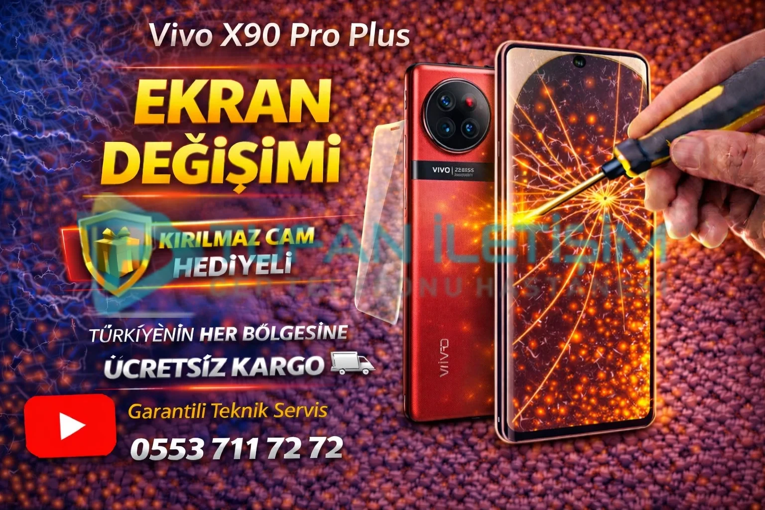 Vİvo X90 Pro Plus Cam Değişimi - Görsel 2